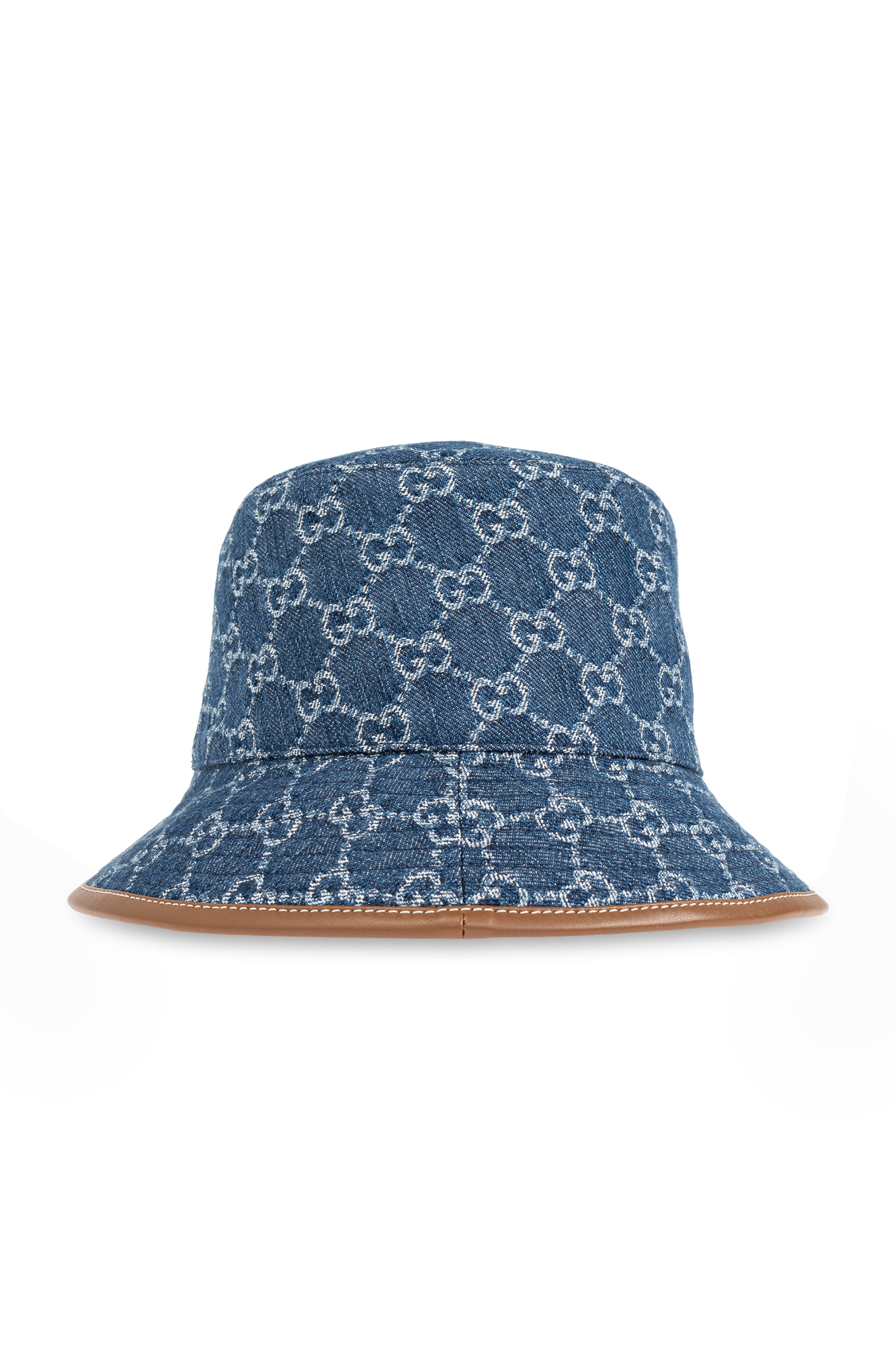 GG denim bucket hat in blue and white | GUCCI® US